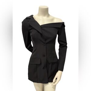 🖤 Peppermayo Cody One Shoulder Blazer Mini Dress – Size 2 / XS